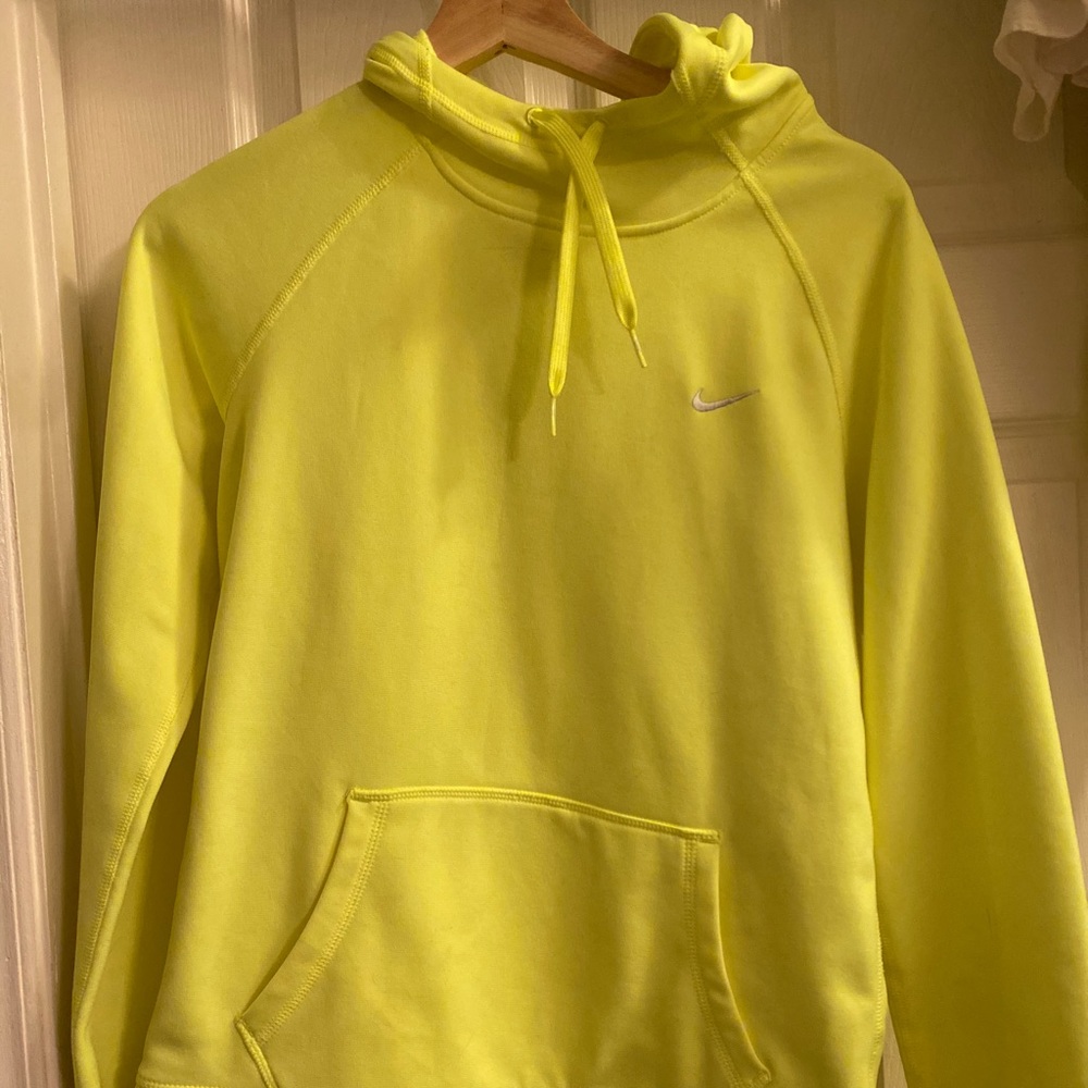 Nike neon yellow therma-fit sweatshirt